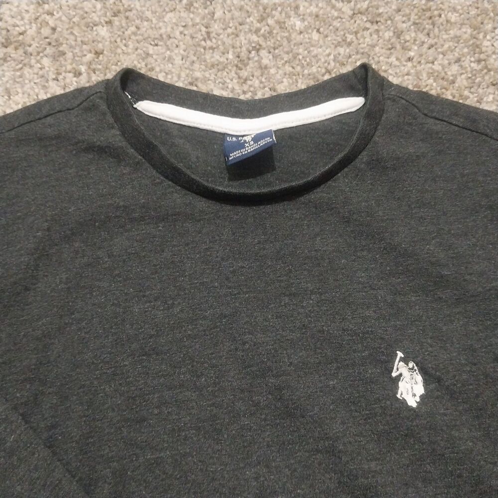 U.S. Polo Assn. Men’s Long Sleeve Shirt XS Gray Crewneck Embroidered Logo
